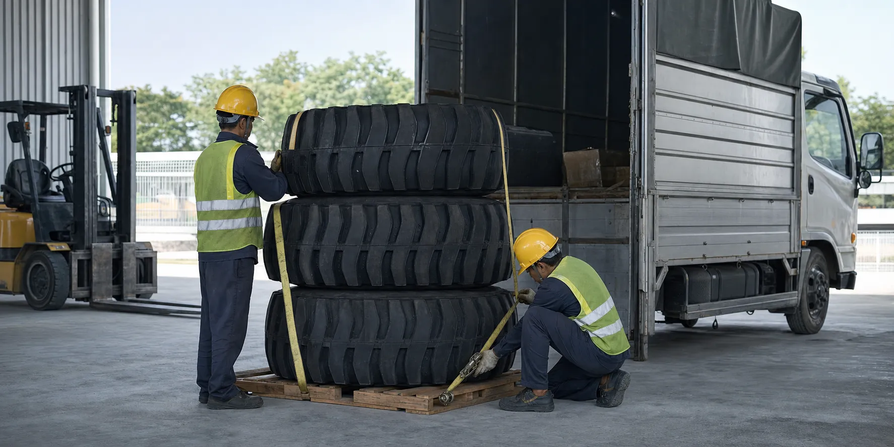 5 bước tư vấn và giao nhận lốp xe công trình